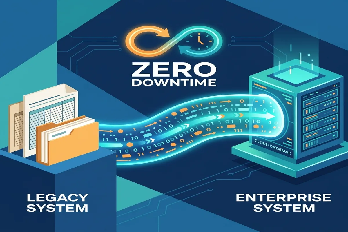 Ilustrasi Migrasi Data Zero Downtime dari Legacy System ke Cloud Database