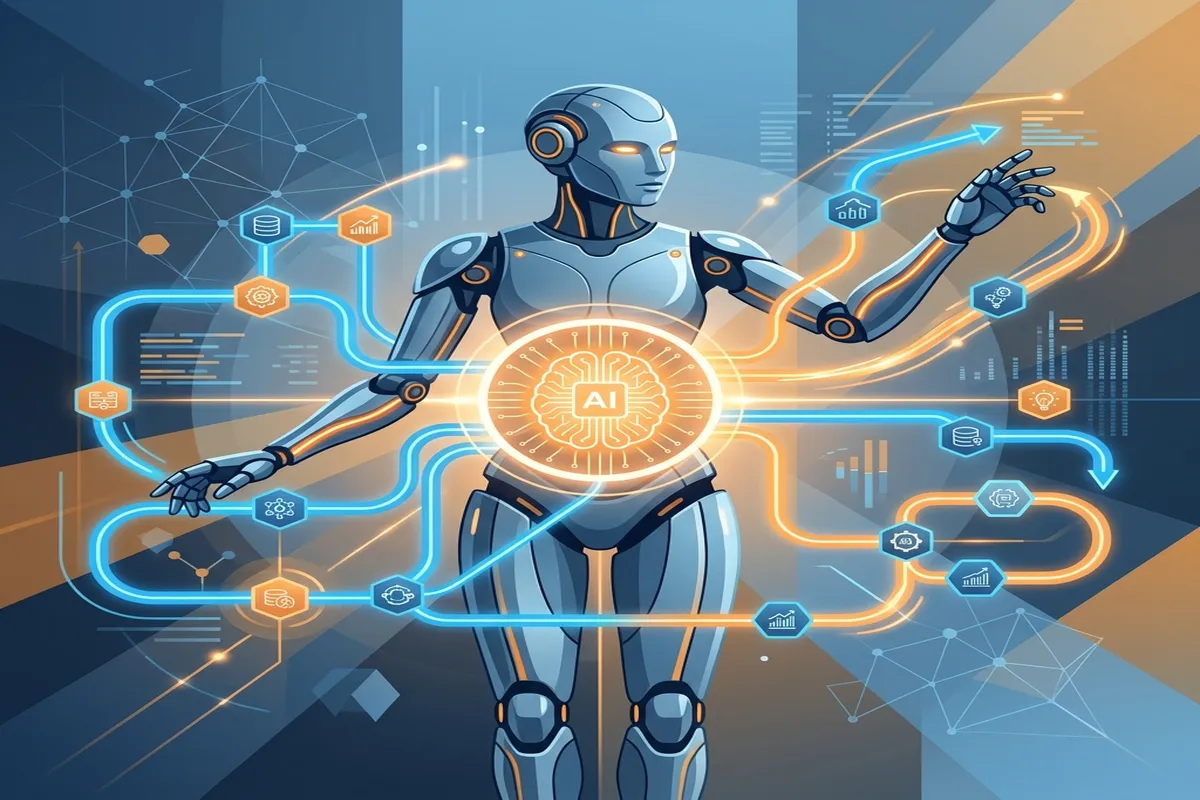Ilustrasi Solusi iPaaS dan AI dalam Menyederhanakan Workflow Bisnis
