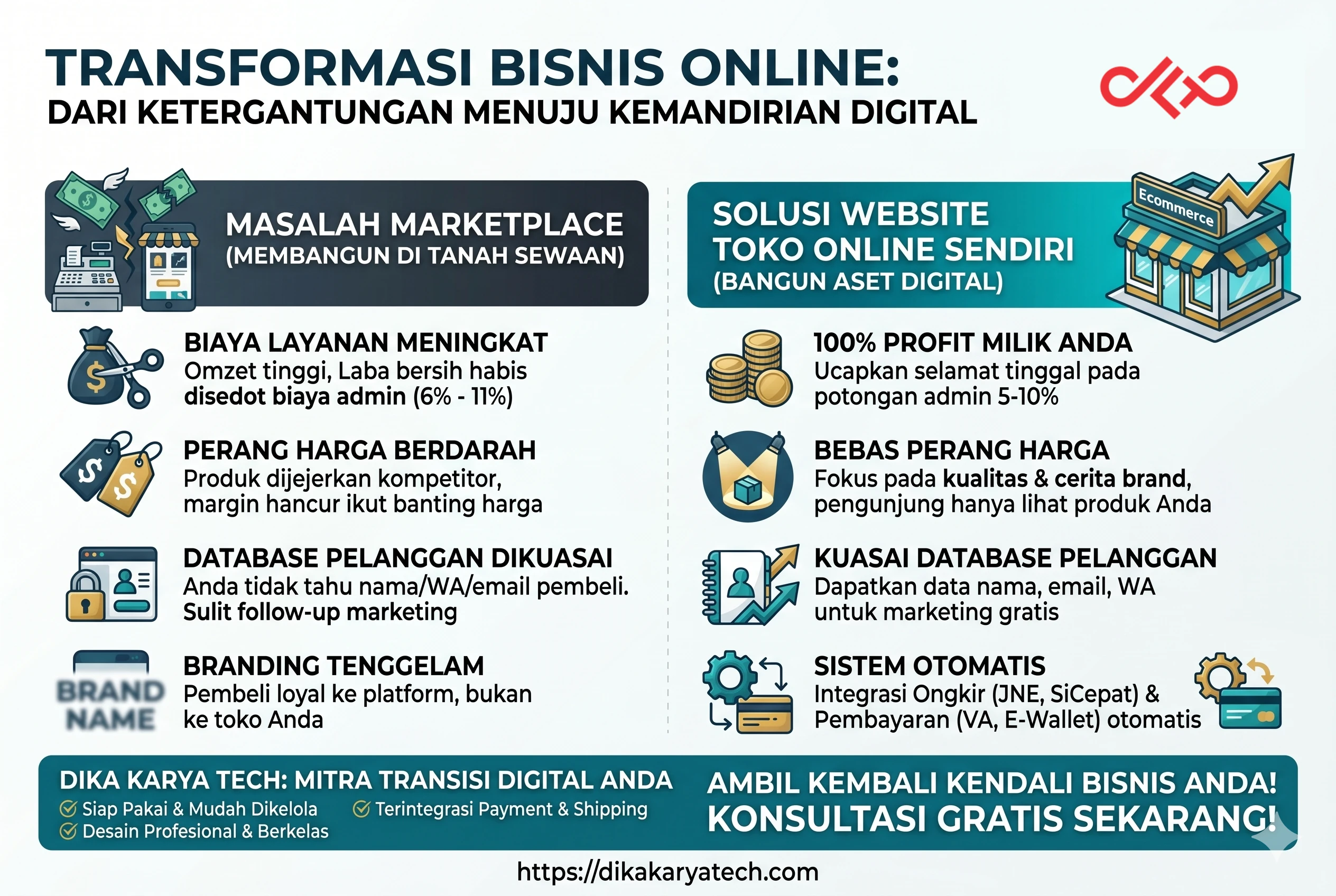 Biaya Admin Marketplace Makin Mencekik? Ini Saatnya Punya Website Toko Online Sendiri!